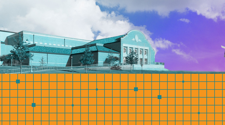 Illustration of physical security on a college campus