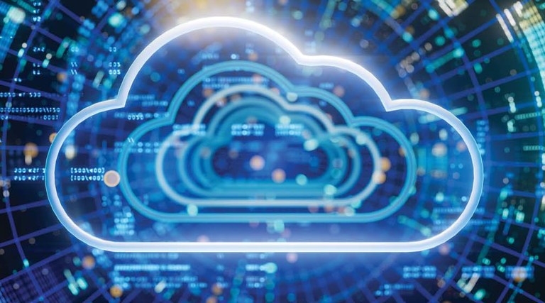 Illustration of cloud storage